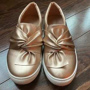 Boohoo Kids Gold Slip On Sneakers Size 2